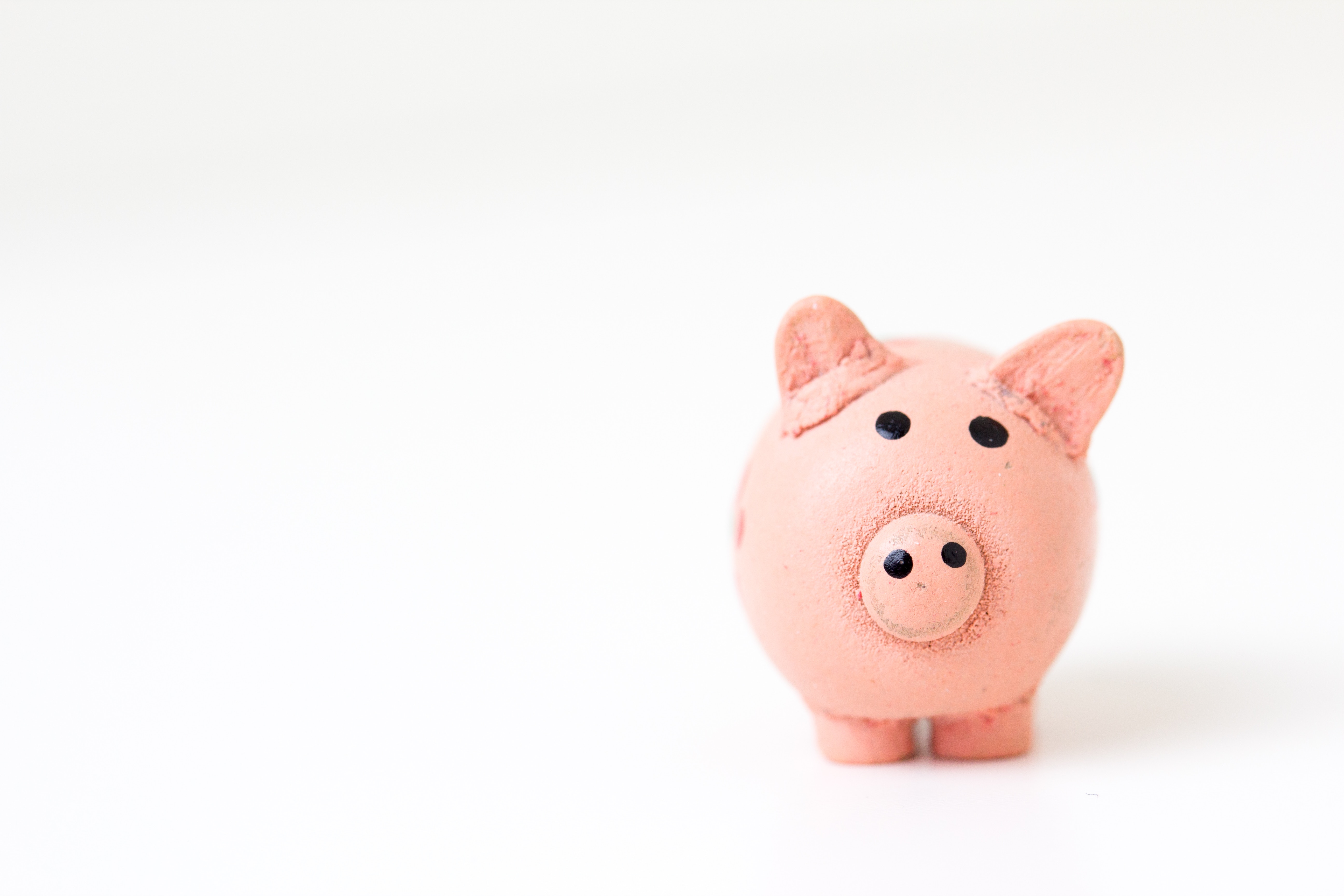 Colour photo of a piggy bank